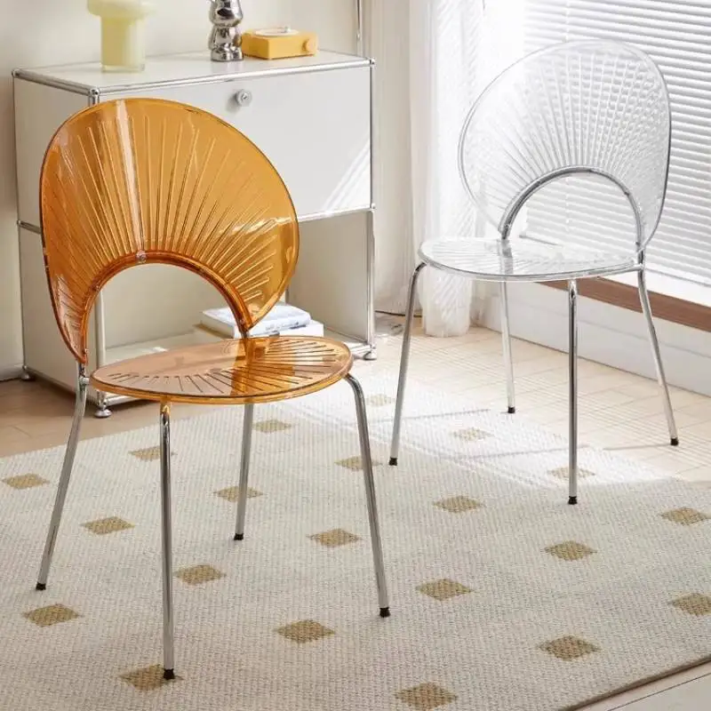 

Waterproof Backrest Dining Chairs Luxury Cushion Professional Nordic Dining Chairs Drawer Aesthetic Sillas Para Comedor