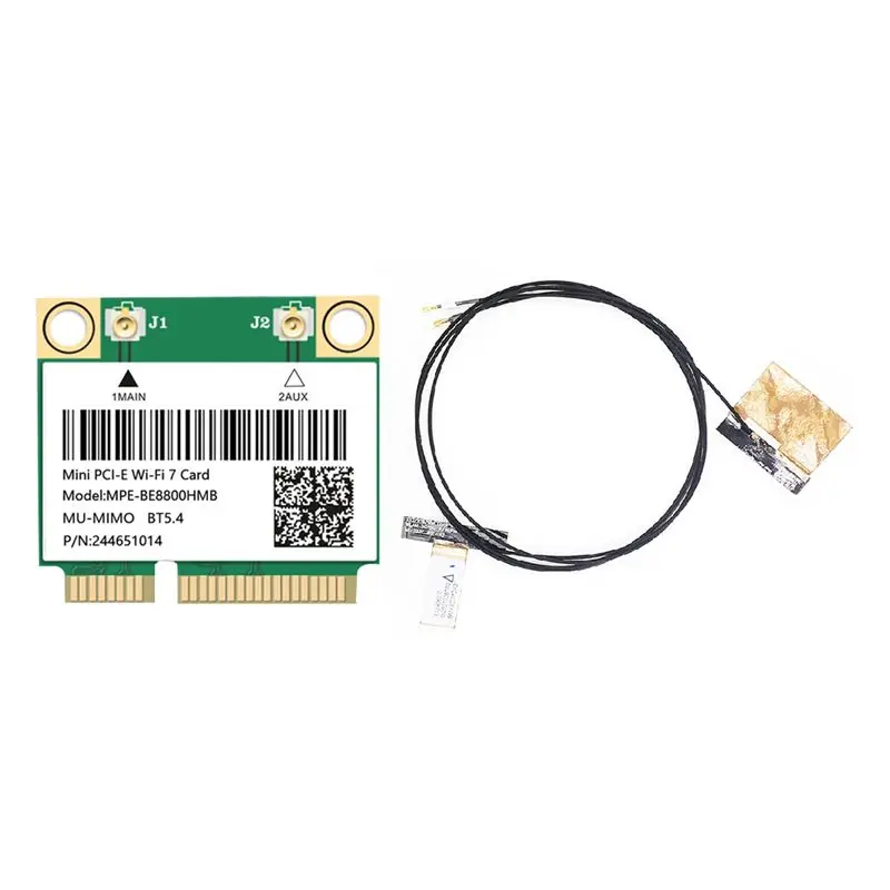 Exquisite-Wifi 7 Mini-Pcie Adapter Tri Band 2.4G/5G/6Ghz Wireless Network Wifi Card Adapter Wifi 7 Adapter For Win10/11