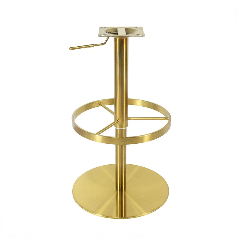 Gold-plated stainless steel bar chair, adjustable for lifting and rotating, high footstool, bar counter, front desk, oxygen bar