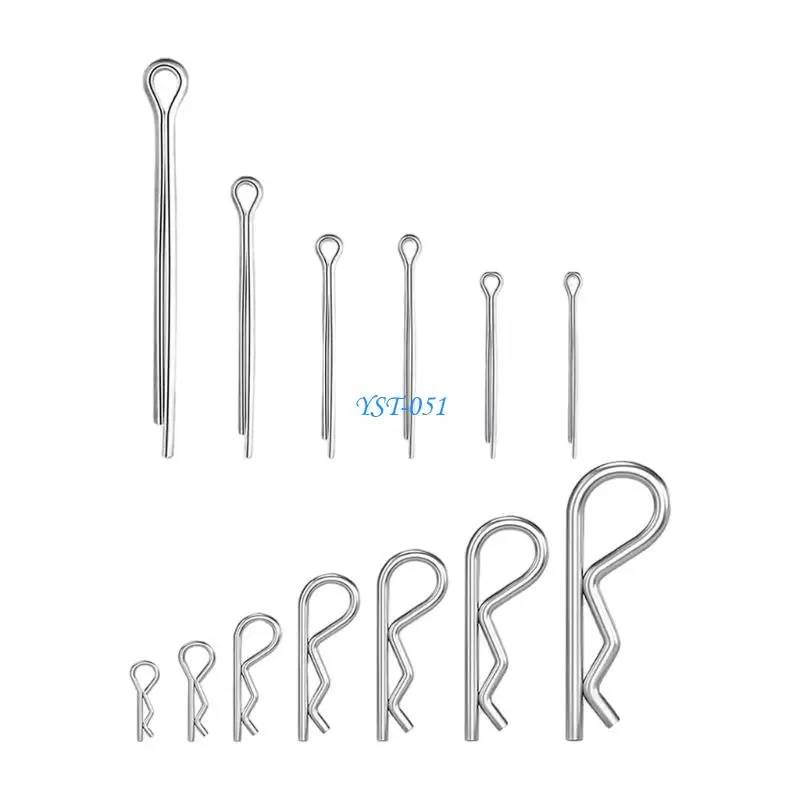 

E15A 200pack Stainless Steel Cotter Pin Easyly to Install for Frequent Disassembly in Bicycles and Equipment Work
