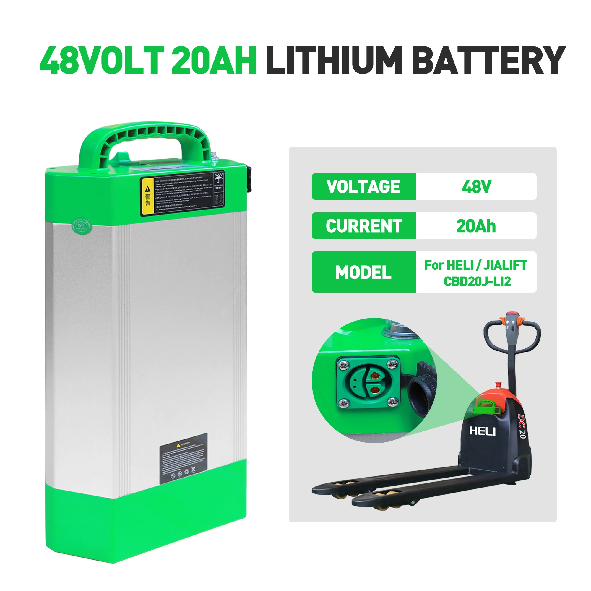 

Литиевая батарея LiFePO4 48 В, 20 Ач для электрического разъема поддона HELI CBD20J-LI2