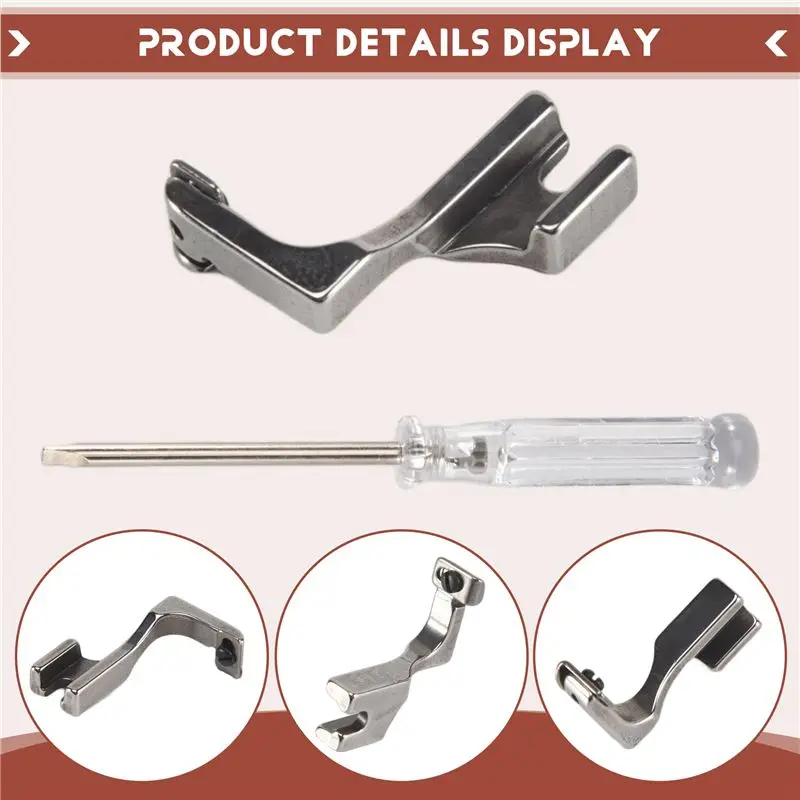 A67P-Adjustable Invisible Zipper Presser Foot Unilateral Zipper Feet For Single Needle Lockstitch Industrial Sewing Machine