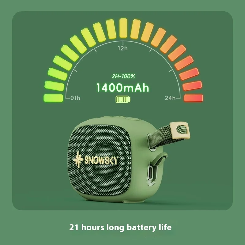 FiiO SnowSky Overal Draagbare Bluetooth-luidspreker IPX6 Waterdicht 45 mm luidspreker 1400 mAh Mini Bluetooth-luidspreker Buiten wandelen