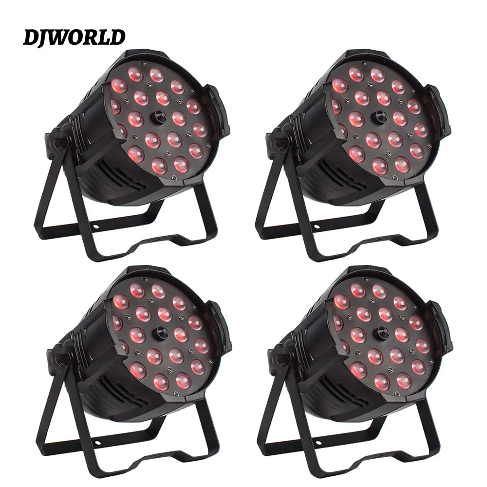 

4pcs 18x18W LED Zoom Par Light RGBWA+UV 6in1 DMX Strobe Stage Lighting Professional DJ Stage Events Equipment Disco Lighting