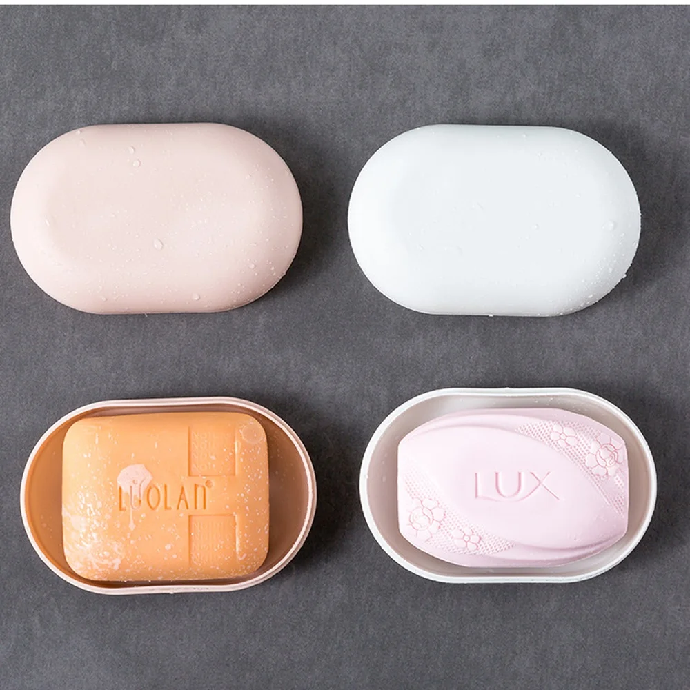 Sealed Soap Box Waterproof Travel Case Candy Color Portable Container For Home Bathroom Shower Outdoor Hiking Accessory
