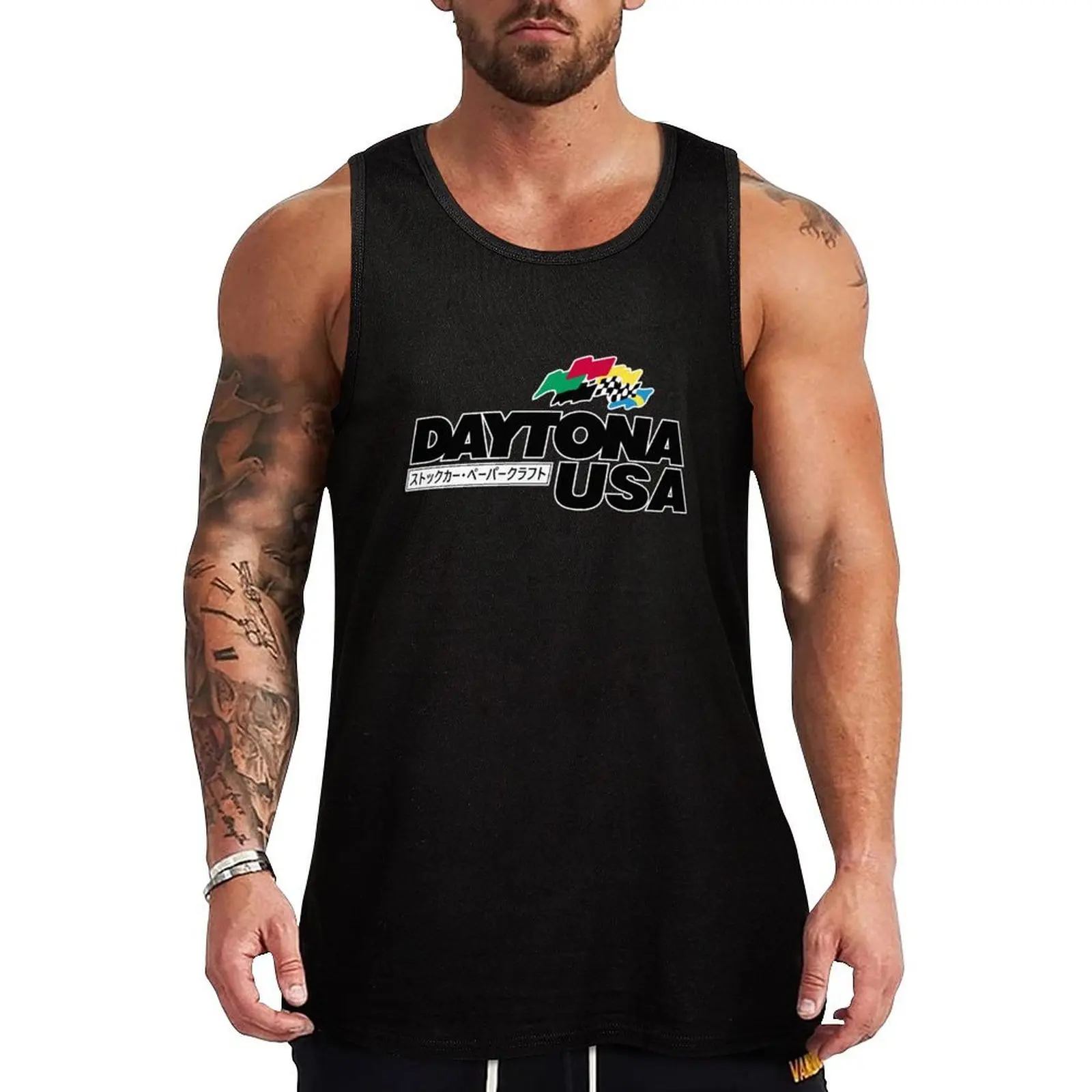 

Daytona USA Tank Top singlets for men sleeveless shirts T-shirt sports gym accessories man