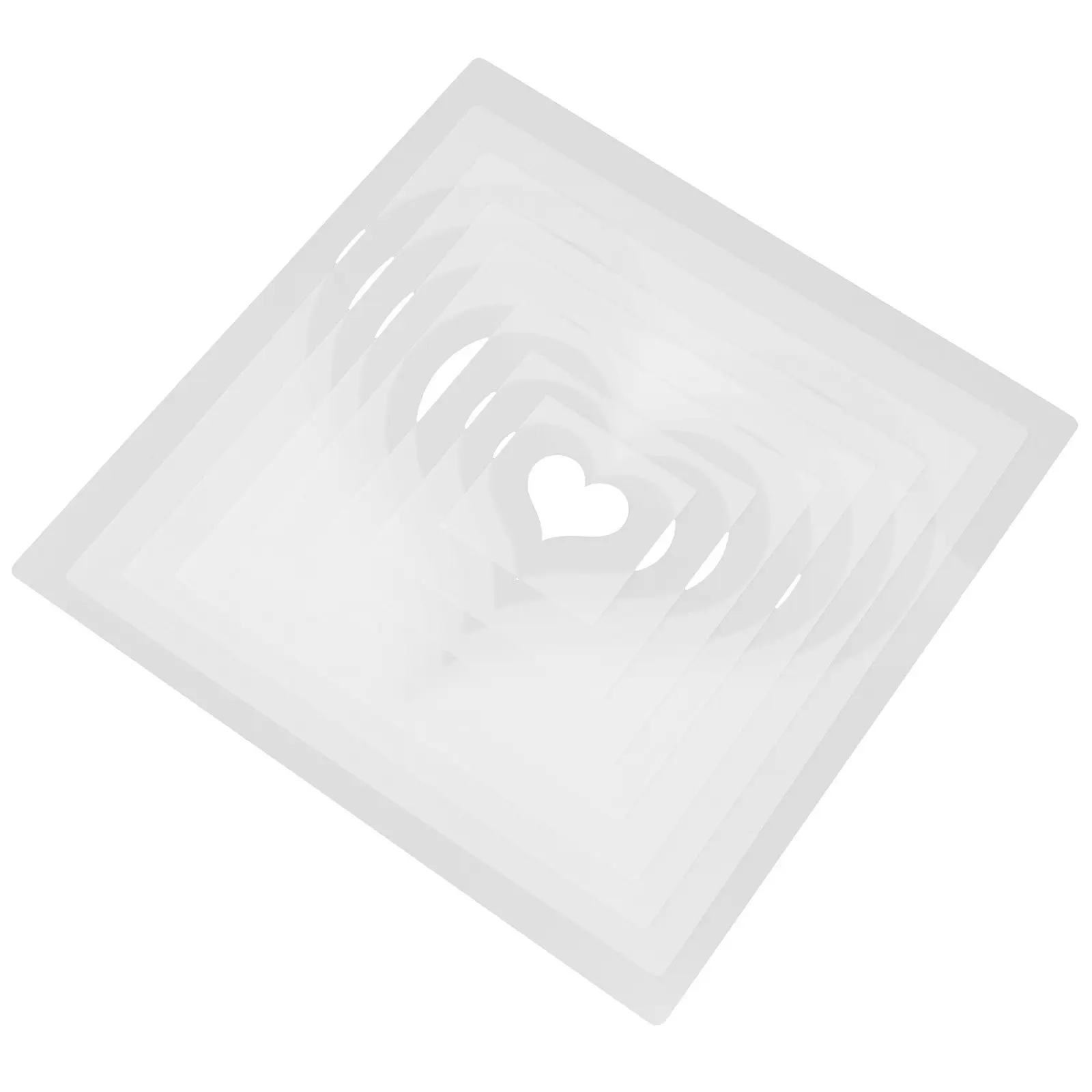 8Pcs Reusable Heart Painting Templates Pet Stencils for Craft Scrapbook Drawing Wall Decoration Art Stencils Easy DIY Projects
