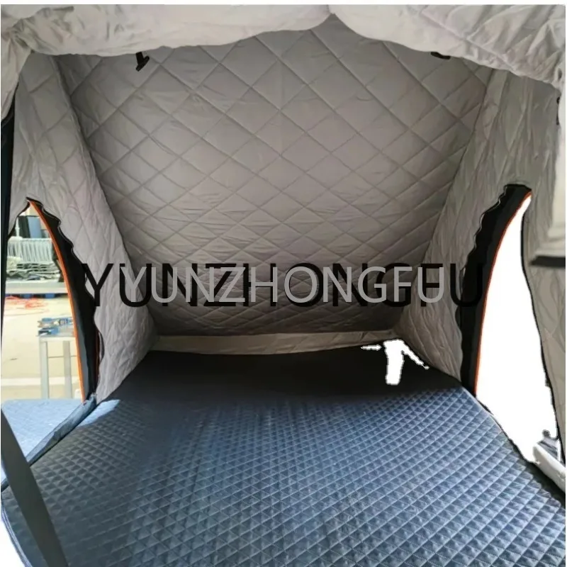 Top roof tent annex Thermal cotton Triangular aluminum hard shell roof tent car rooftop tent