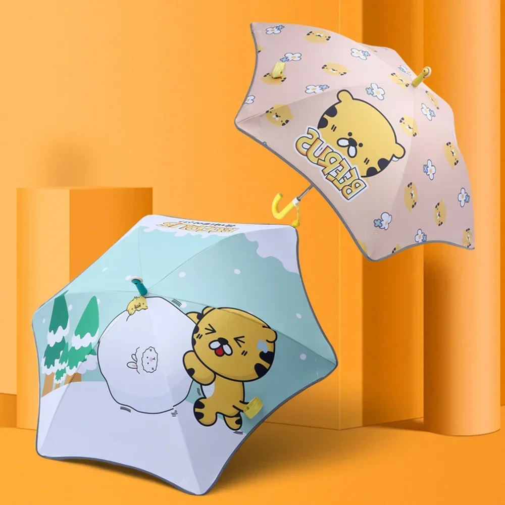 New Reflective Strips At Night Umbrellas for Children and Adults Rain or Shine Rounded Corners Umbrella with Movable Rollers Toy