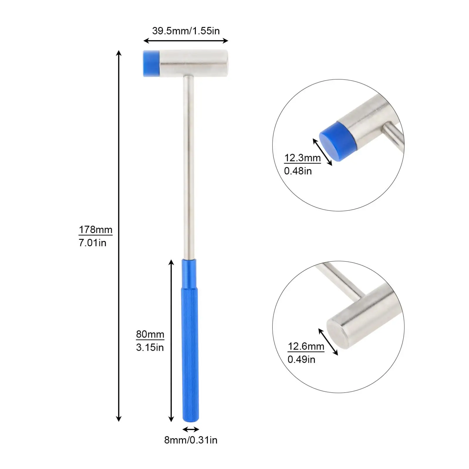 Metal Mini Hammer Watch Band Repair Round Double Head Hammer for Jewelry Clock Watch Strap Watchband Maintenance Repair Tool