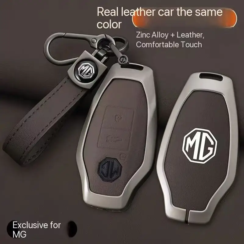 Zinc Alloy Car Key Cover Smart Keyless Remote Control Fobs Case Keychian Holder Auto Interior Accessories For MG 7 MG7 MG-7 2023