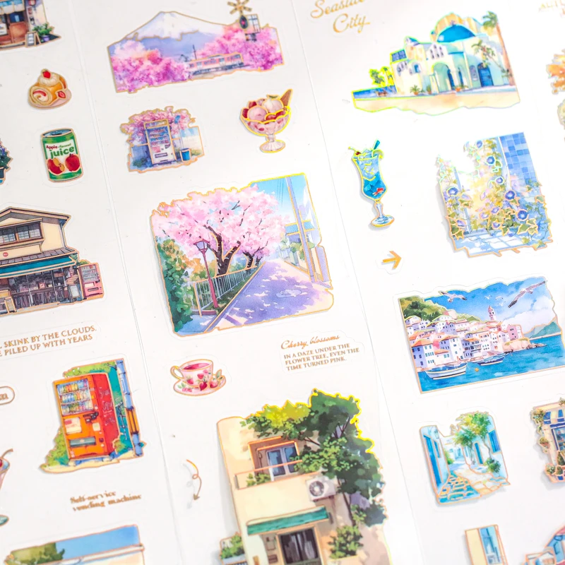 8 パック/ロットシティローミングクロニクルズシリーズかわいい素敵なレトロな装飾 PET テープ