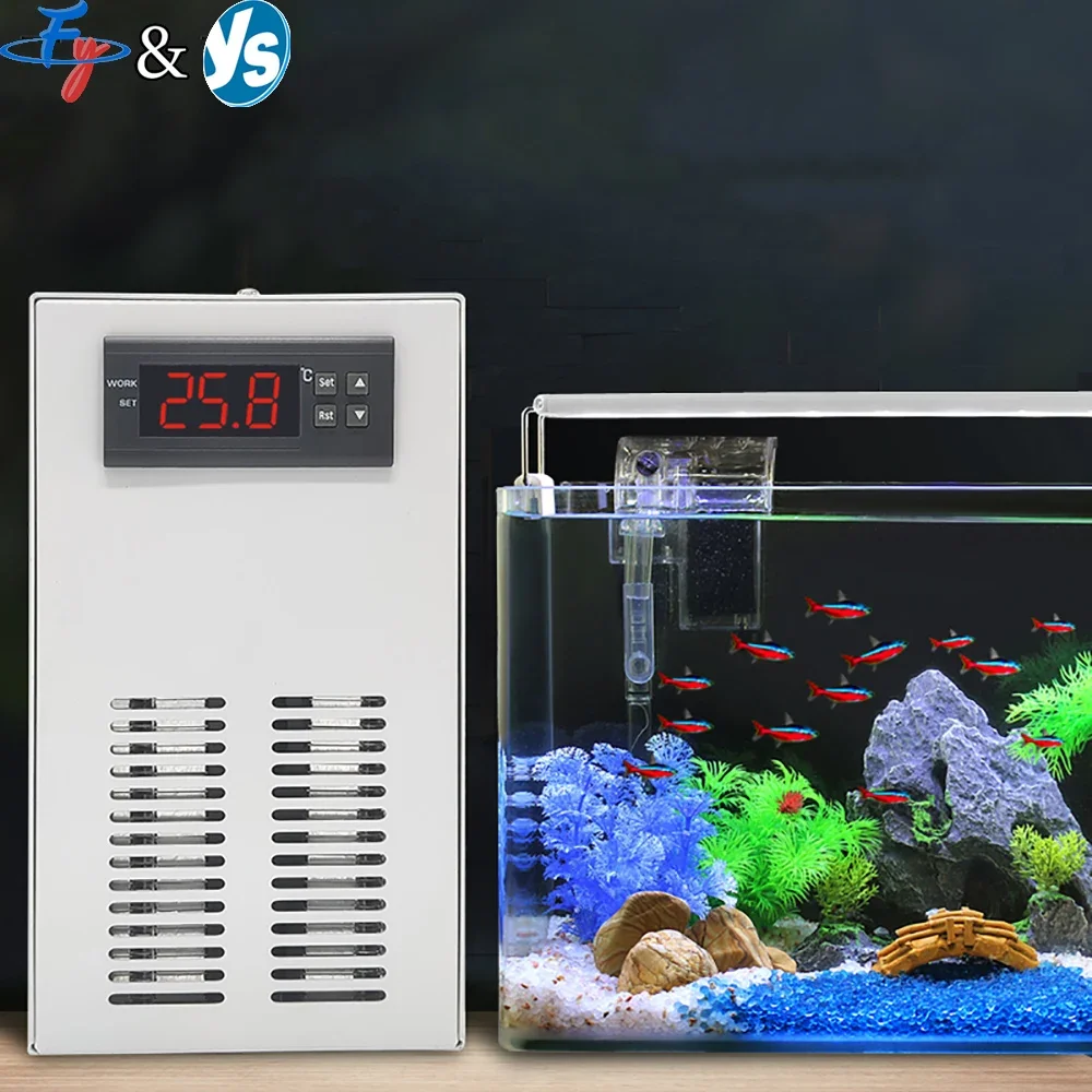 Aquarium Water Chiller Touch Screen Fish Tank Water Cooler, Cooling System for Coral Shrimp Jellyfish Hydroponics