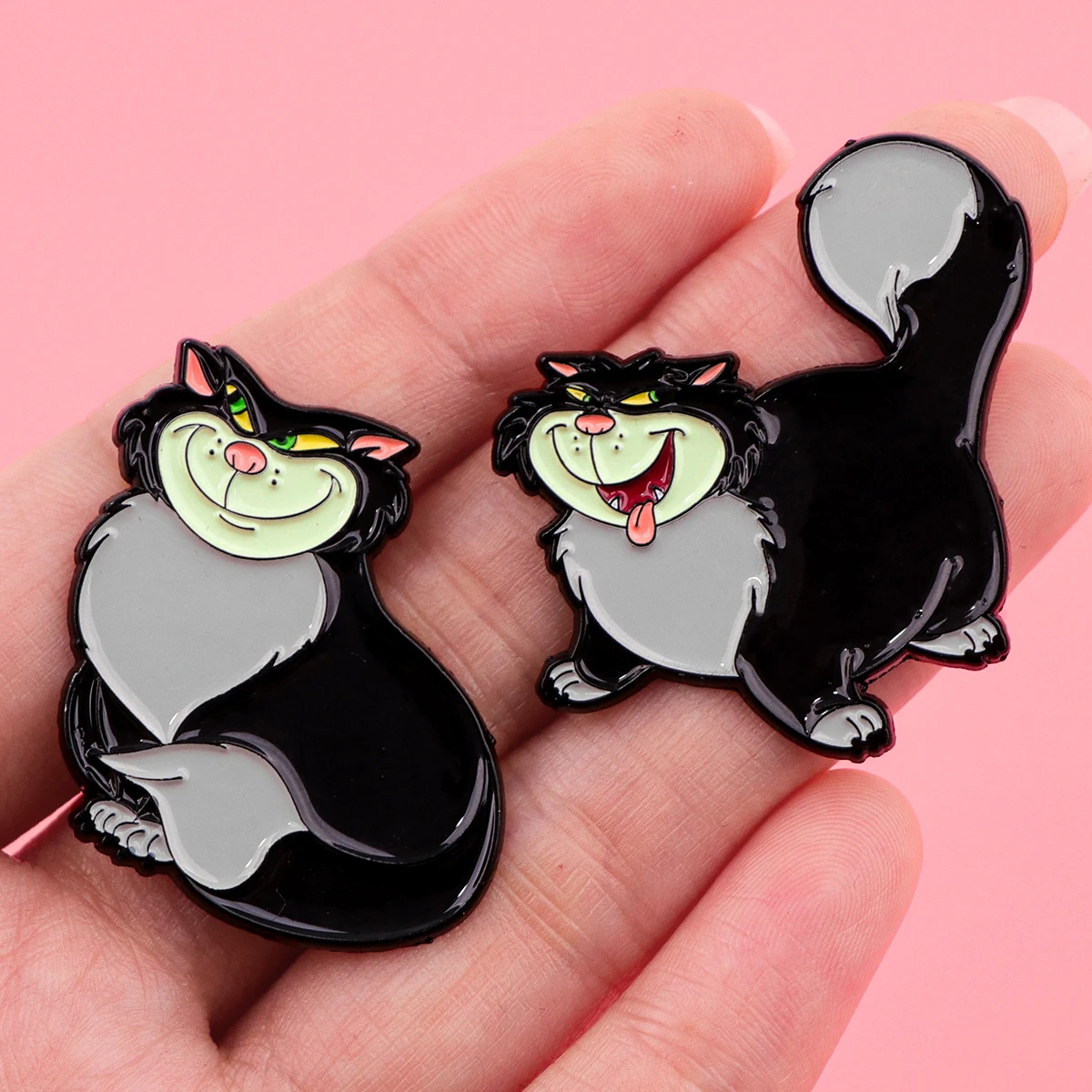 Cute Black Cat Enamel Pins Cartoon Brooches Badge Funny Lapel Pin For Backpack Clothes Accessories Animal Jewelry Birthday Gifts