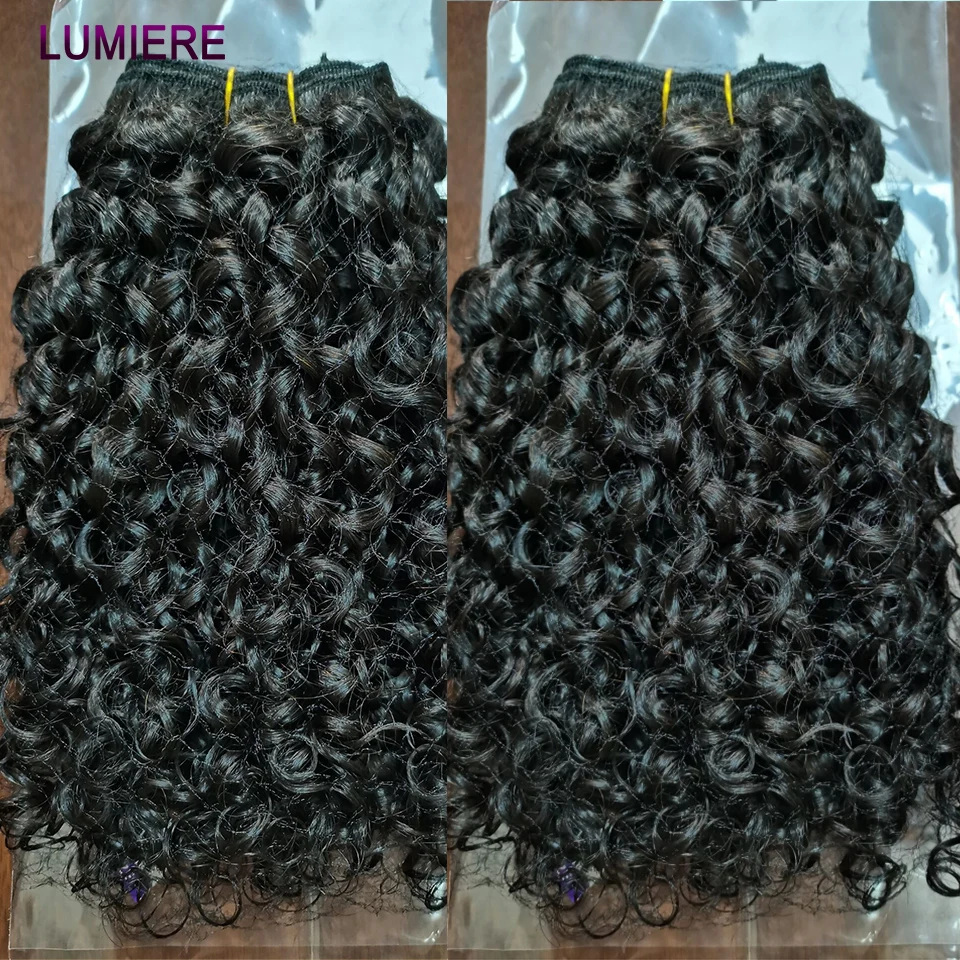 8-24 pulgadas mongol pixie rizado paquetes cabello humano oferta Jerry rizado brasileño virgen 4