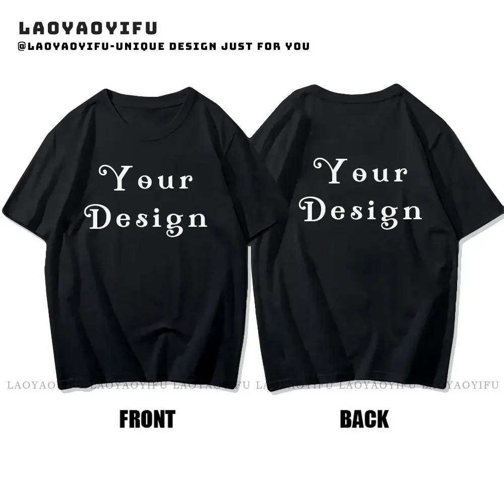 2024 Custom Logo Personalized Tshirt Summer Cotton Comfort Student Casual Customed Printed Text DIY TOPS Fashion T-shirt