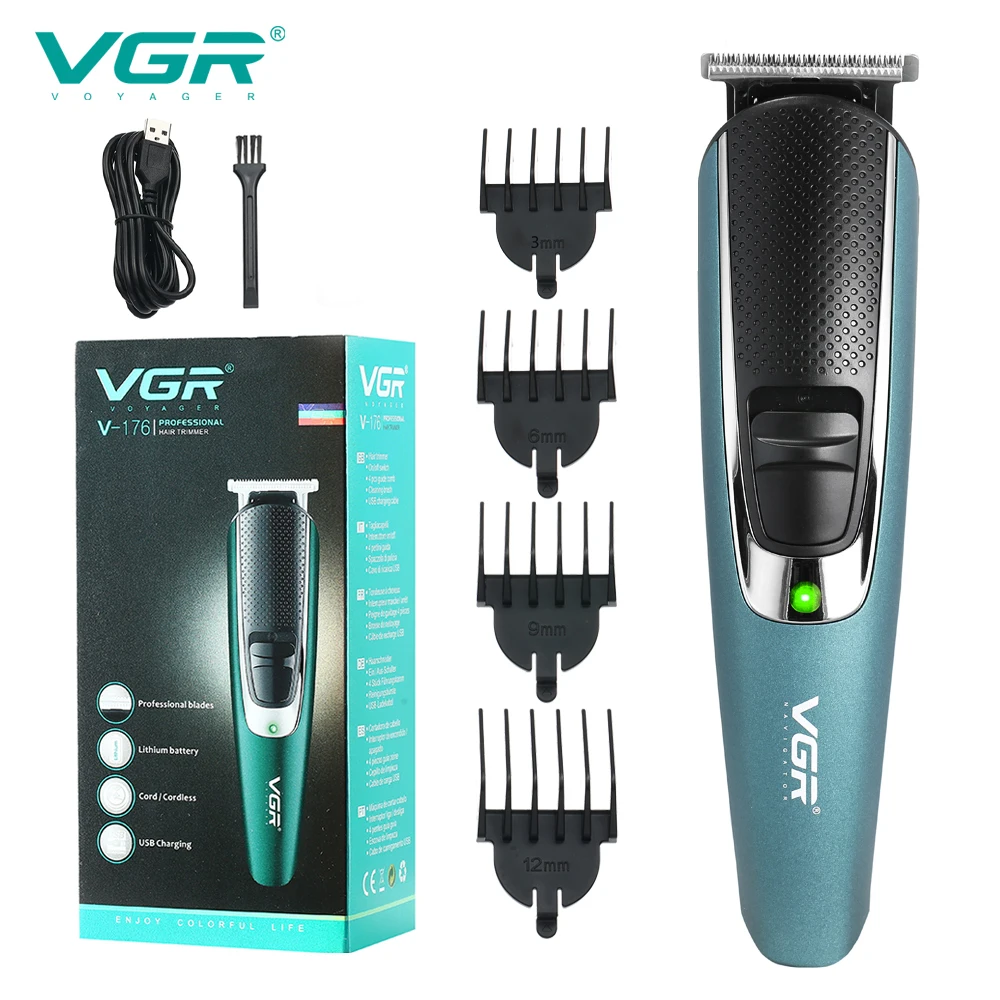 VGR foreign trade oil head engraving scissors bald hair barber magic razor electric fader electric hair clipper cross-border