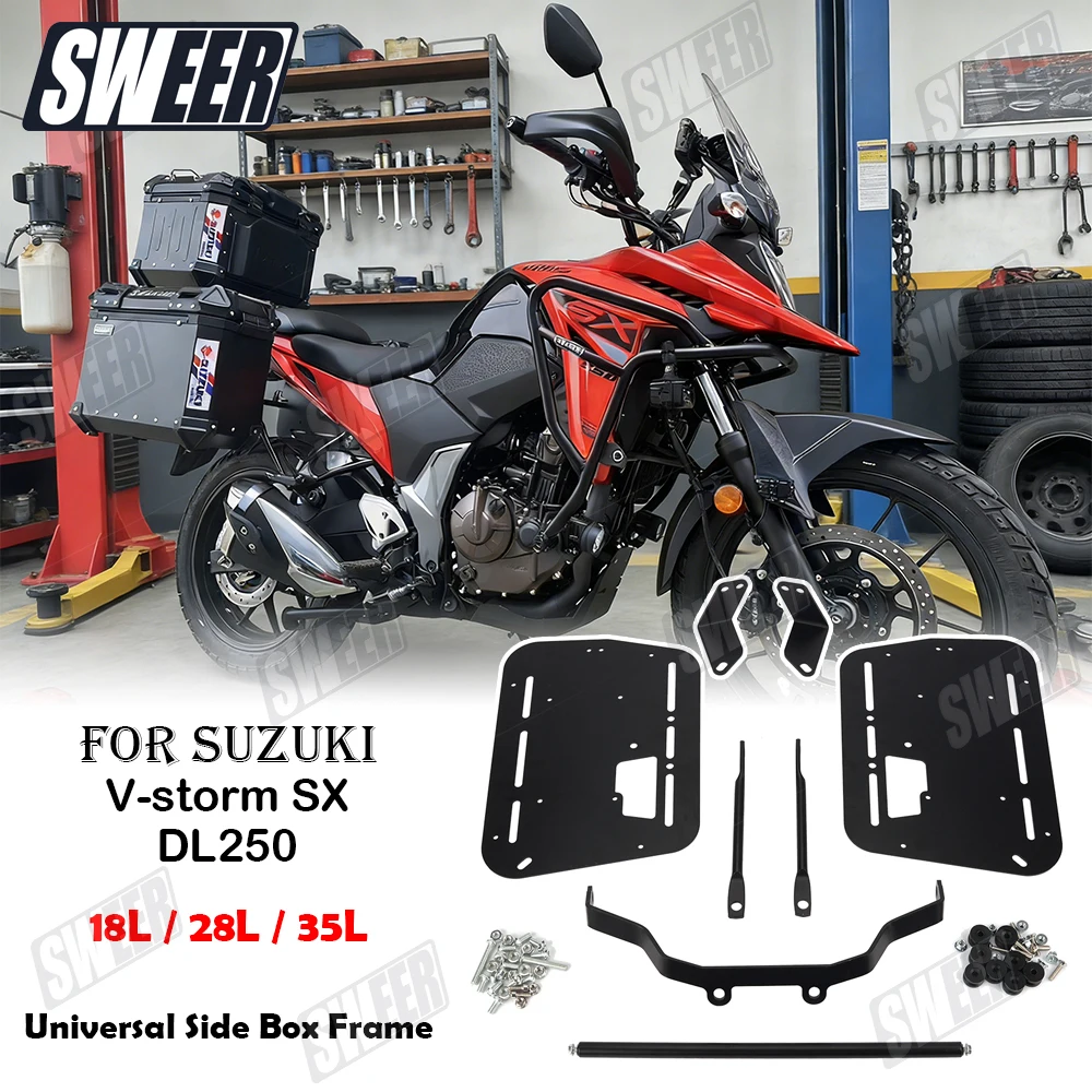

Motorcycle Aluminum Alloy Side Box Frame Suitable For Suzuki V-Strom 250 SX DL250 2017-2025 DIY Quick Detachable Bracket