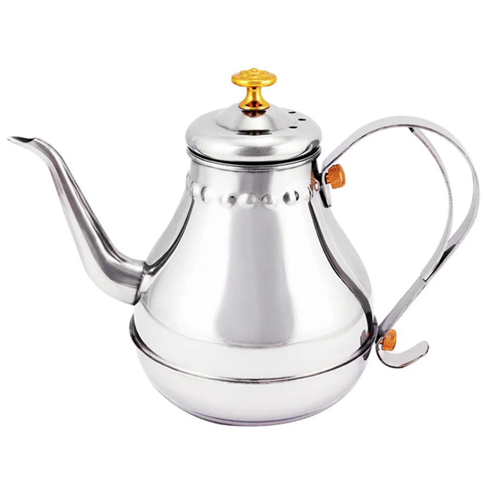 

Palace Style Kettle Stainless Steel Tea Pot Wear-Resistant Rustproof Kitchen Water Kettle For Home Indoor Use
