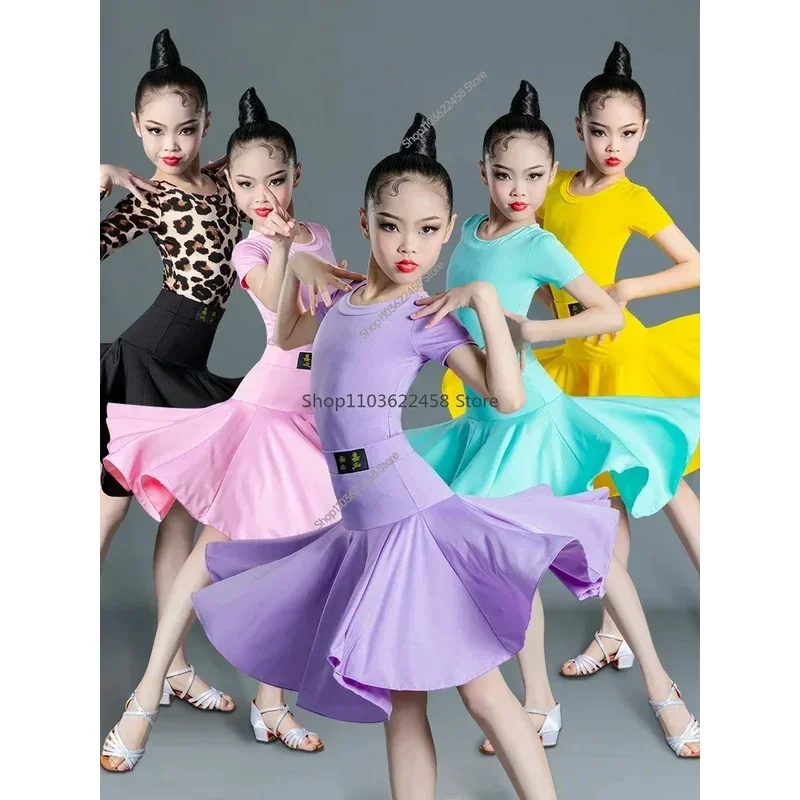 

Salsa Latin Dance Dress Girls Children Ballroom Dance Costume Kids Rumba Samba Tango Dresses Dancing Stage Performance Clothing