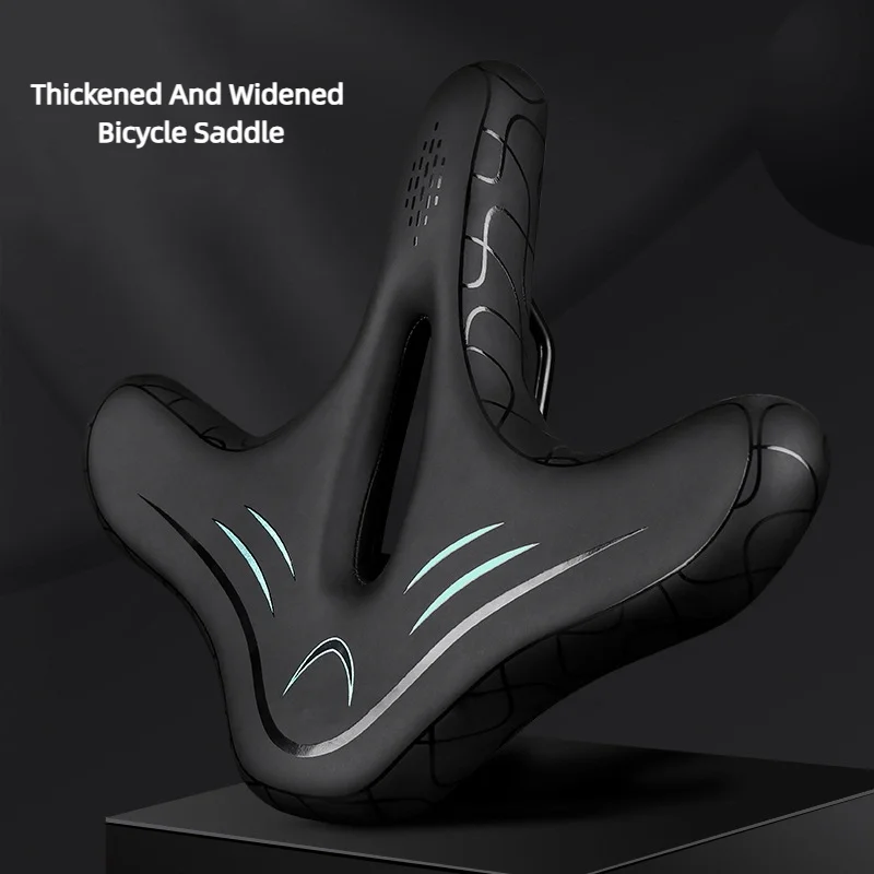 

Widened Bike Saddle Comfortable Shockproof Bicycle Seat Cushion Hollow Breathable Waterproof Bike Seat For MTB Road Bike