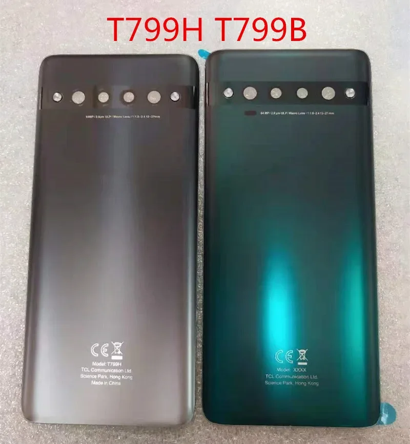 Housing For TCL 10 Pro T799H T799B Battery Cover Repair Replace Back Door Phone Rear Case + Logo Adhesive