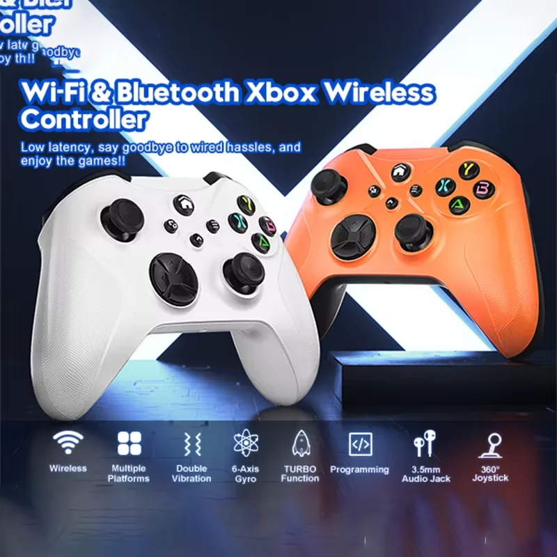 Manette de jeu sans fil Wifi pour Xbox One série X/s, contrôleur de jeu sur Pc avec capteur gyroscopique à 6 axes, Joystick à effet Hall à double Vibration