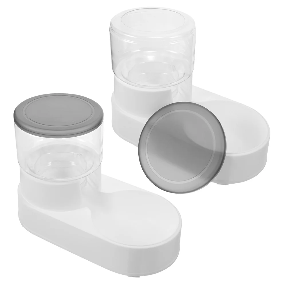 2 قطعة موزع مياه التغذية المواد البلاستيكية مقاومة للضغط تصميم مدمج مستلزمات الحيوانات الأليفة مساعد موزع مياه القط #5