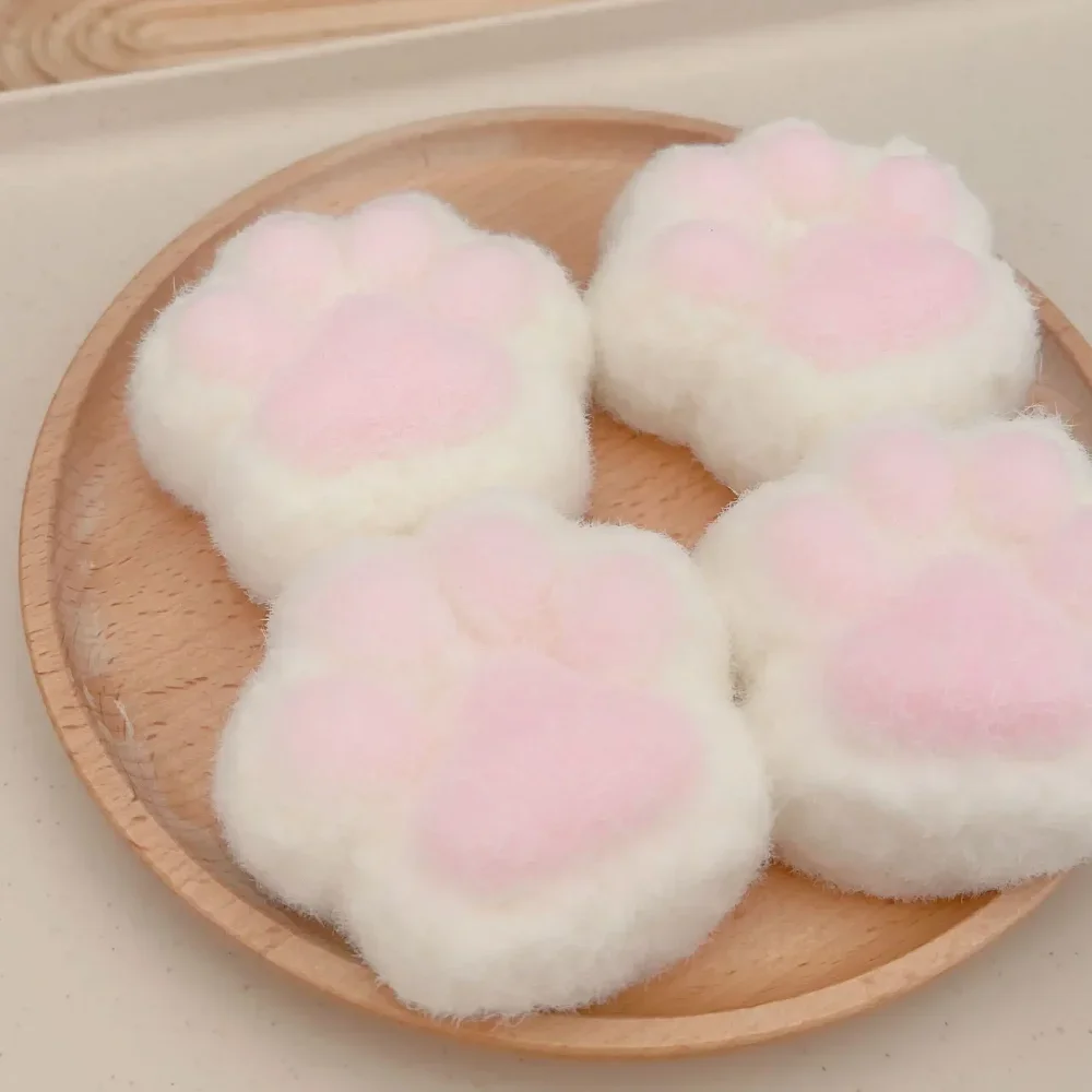 Mochi Taba Squishy nuevo juguete antiestrés Kawaii pata de gato de peluche de silicona pequeño lindo gato rosa pie pellizco y descomprimir juguete