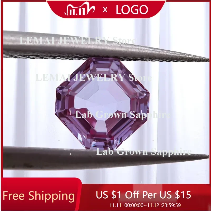 

NEW Lab Grown Alexandrite Change Color Stone Asscher Cut Loose Gemstone For Earrings Pendant Jewelry Diy Making
