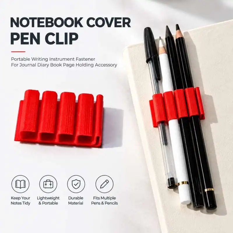 Notebook Cover Pen Clip Portable Writing Instrument Fastener For Journal Diary Book Page Holding Accessory