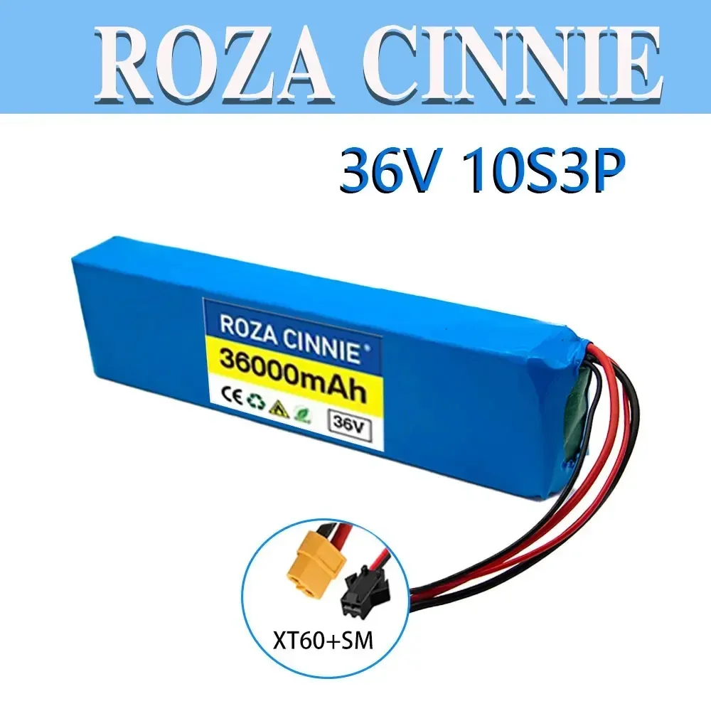 Suitable for Xiaomi M365 Pro electric skateboard battery 36V 100Ah 10S3P, with 20A BMS replacement battery