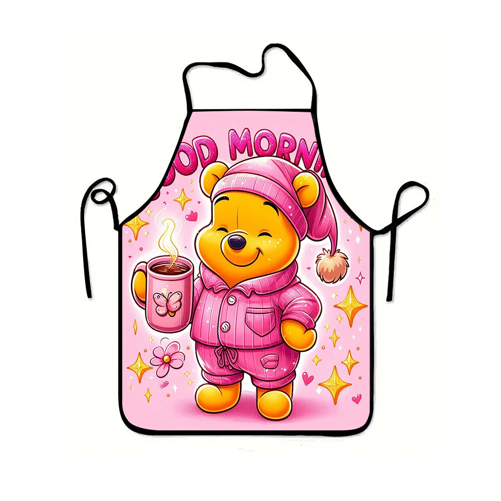 Delantal de Winnie de Disney, el Pooh y el Tigger de 1 pieza: incluye una olla de miel, un patrón en forma de corazón y diseño de Tigger, perfecto para manualidades, hornear, pintar, cocina y limpieza del hogar, suministros de cocina