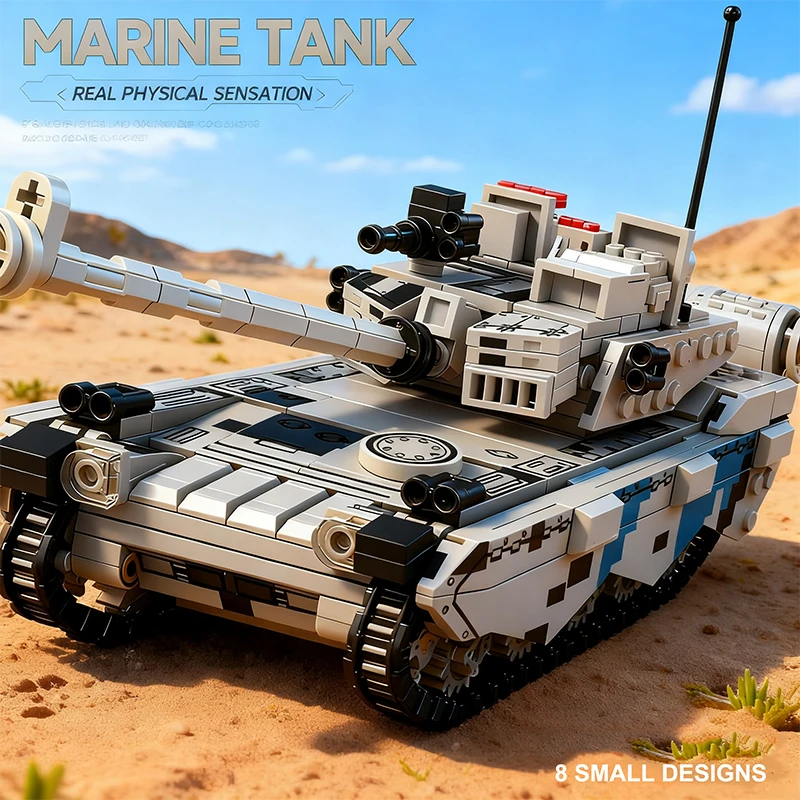 8 in 1 set di blocchi militari carro armato aereo nave da guerra modello di veicolo corazzato kit giocattoli fai da te per bambini regalo di festa