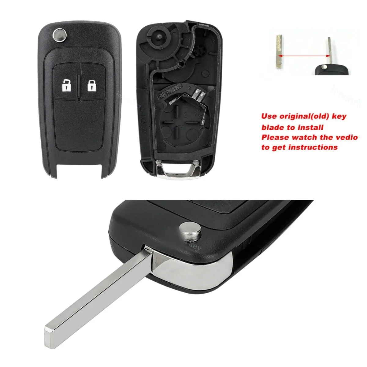 Pin Removal Tool 2B Key Case Fob With Tool Set Car Accessories For Vauxhall Opel Astra Insignia Zafira Corsa Meriva Remote Fob