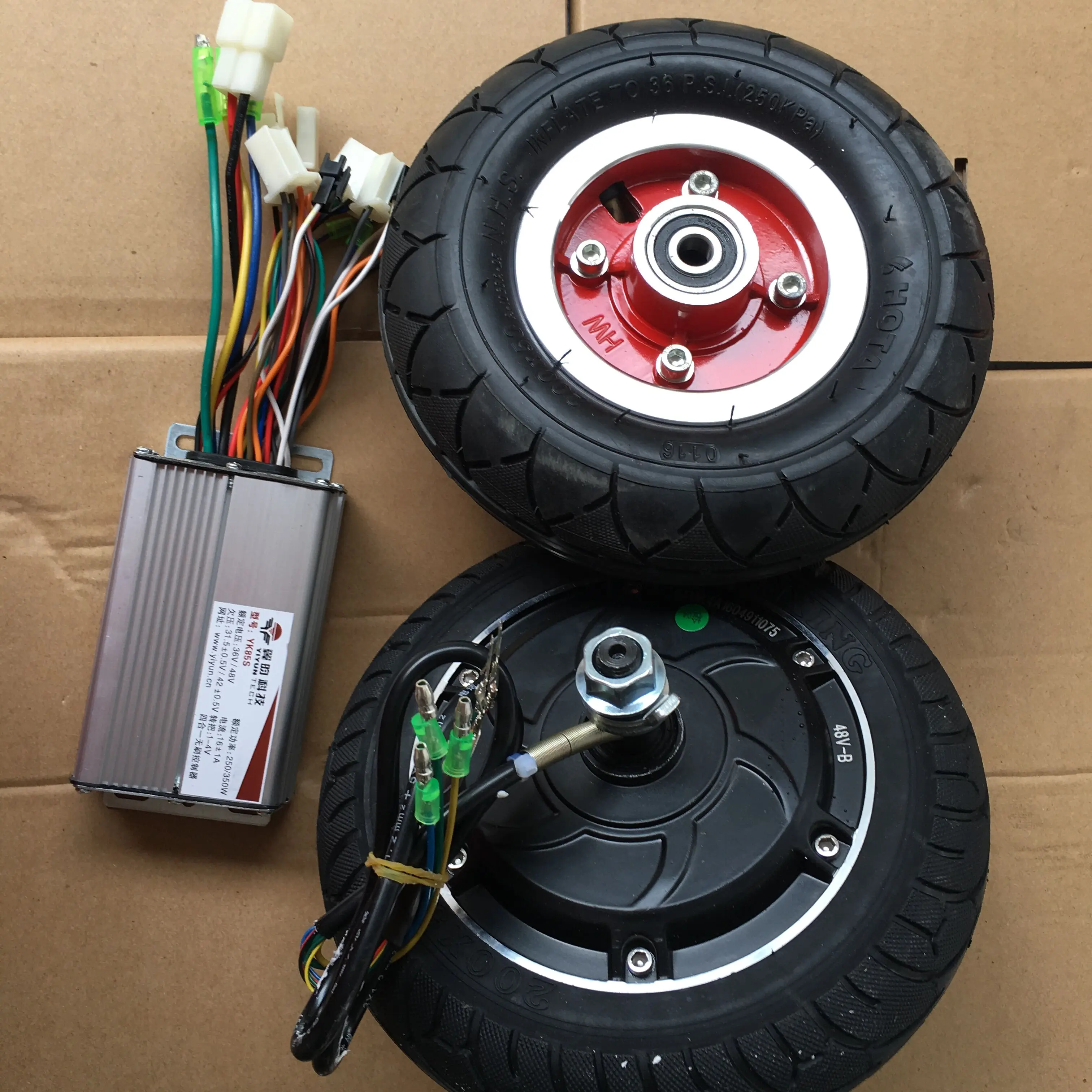 8 inch wheel hub motor scooter walking 24 v36v48v350w car motor hard parts