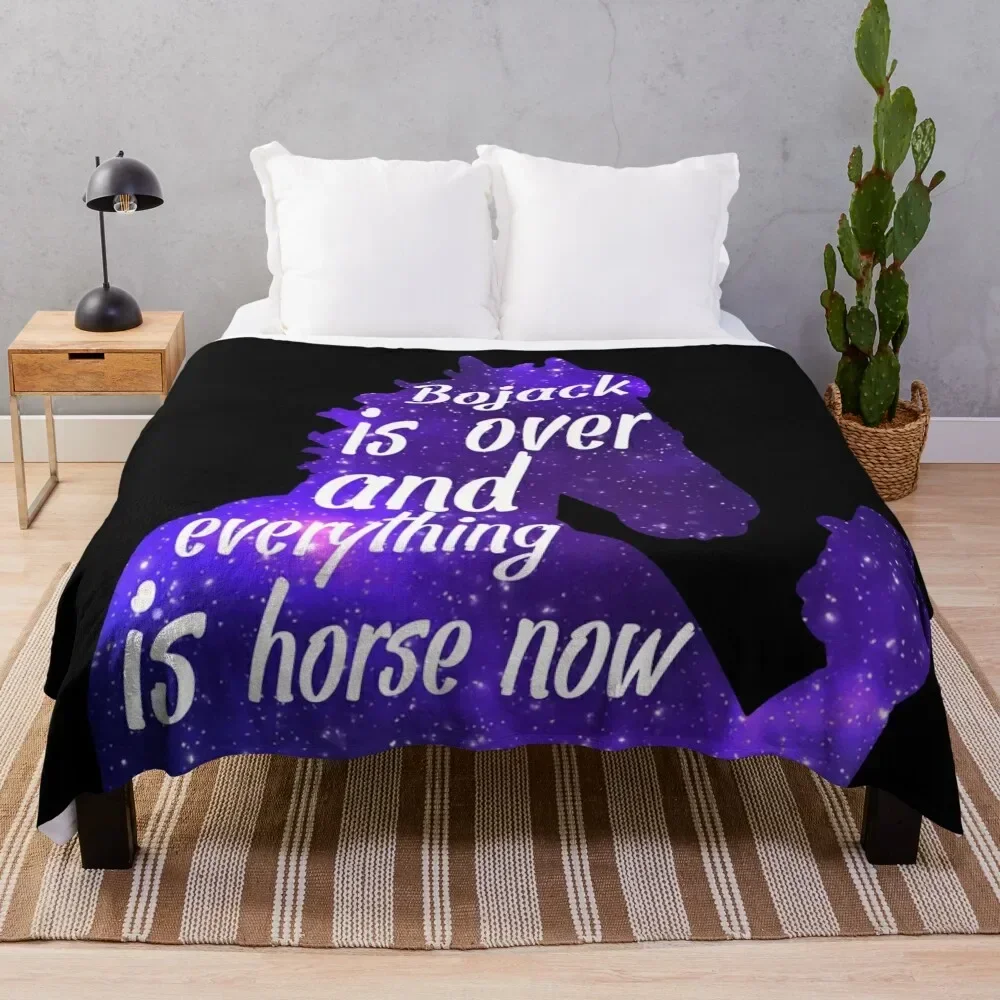 Bojack is over and everything is horse now White Text Throw Blanket Polar Single christmas decoration Blankets