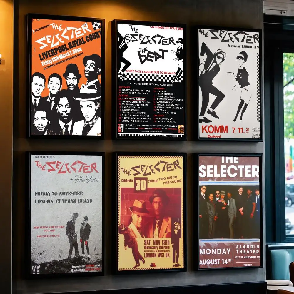 band T-The Selecter-R Poster Minimalist Wall Sticker for Cafe Office Bar Home Decor and Gift