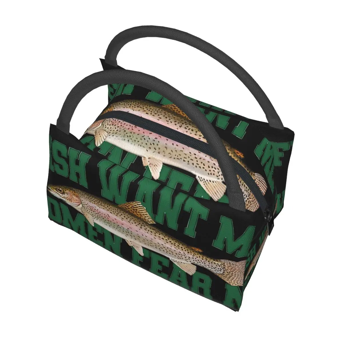 Fish Want Me Women Fear Me Portable insulation bag for Cooler Thermal Food Office Pinic Container