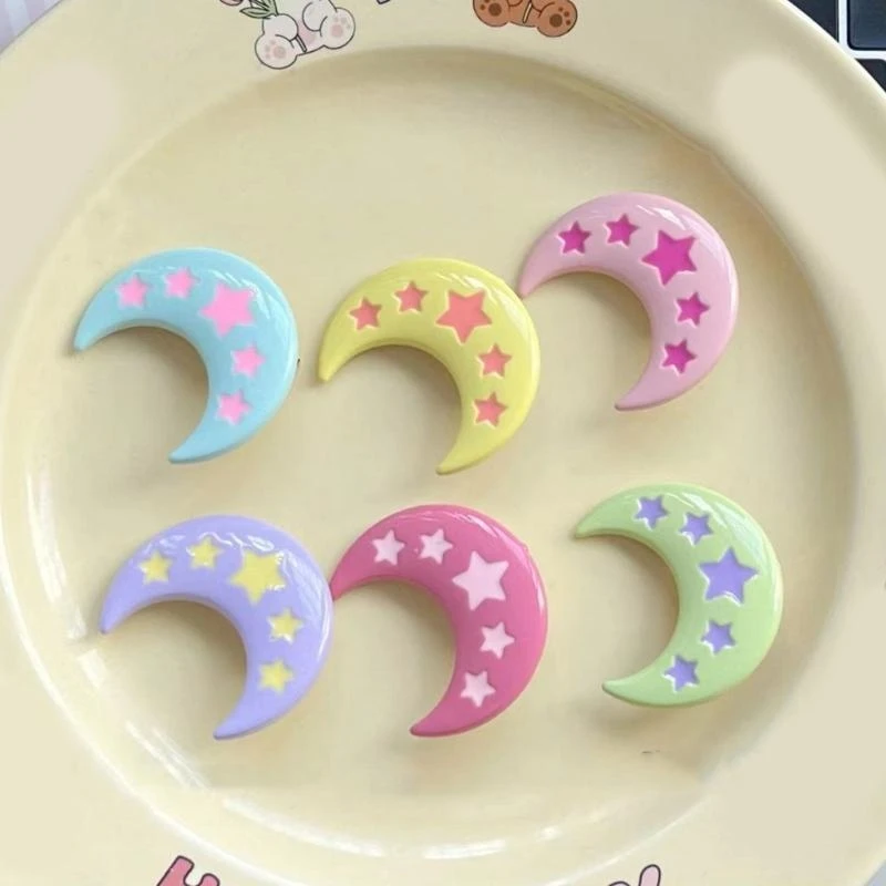 652f Traceless Moon Hairclip Candy Conor Color Clip Girls Girls Accessories Rambut