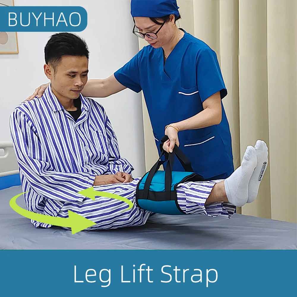 

Leg Lift Strap Auxiliary Tool Breathable Fabric Relieve Lower Limb Swelling Blood Circulation Prevent Bedsores for the Elderly