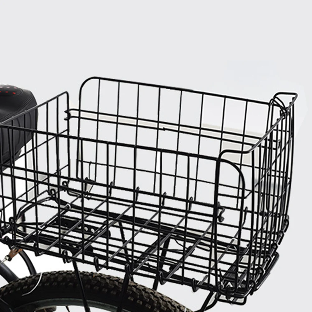 

Foldable Bike Basket For Mountain Bicycles Steel Wire Rear Storage Basket Detachable Cycling Shelf Universal Bicycle