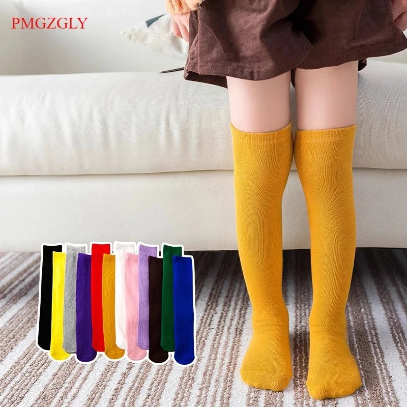 Girls' Socks Spring Autumn Candy Color Children's Over Knee Boy Kids Socks Winter Ins Trendy High Tube Socks