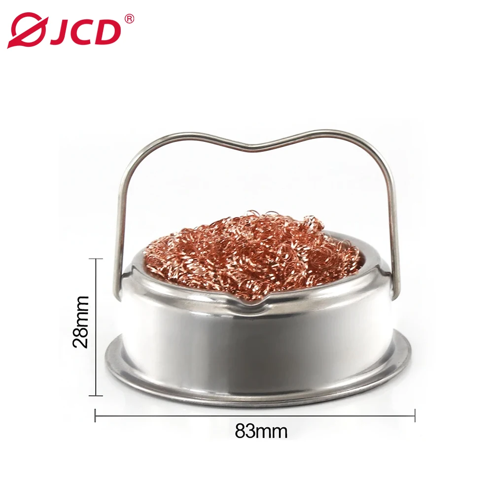 JCD Desoldering Soldering Iron Mesh Filter Cleaning Nozzle Tip Clean Cleaner Dross Cleaning Copper Wire Ball Tin Remove Box