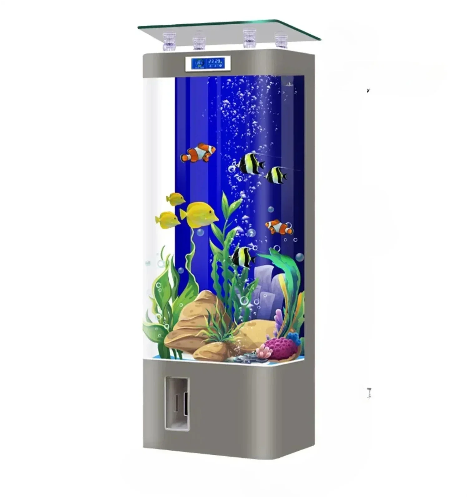 New Smart Fish Globe Living Room Home Medium Vertical One-Click Sewage Ecological Glass Free Replacement Aquarium  home decor