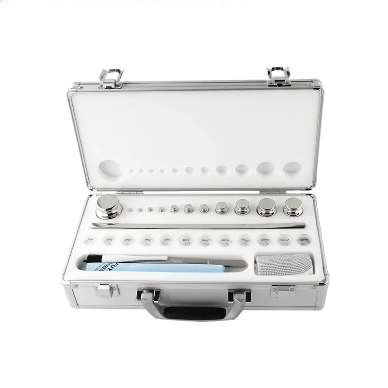 Stainless steel standard series weights F1 grade 1mg-500g method size boxed electronic scale balance weights