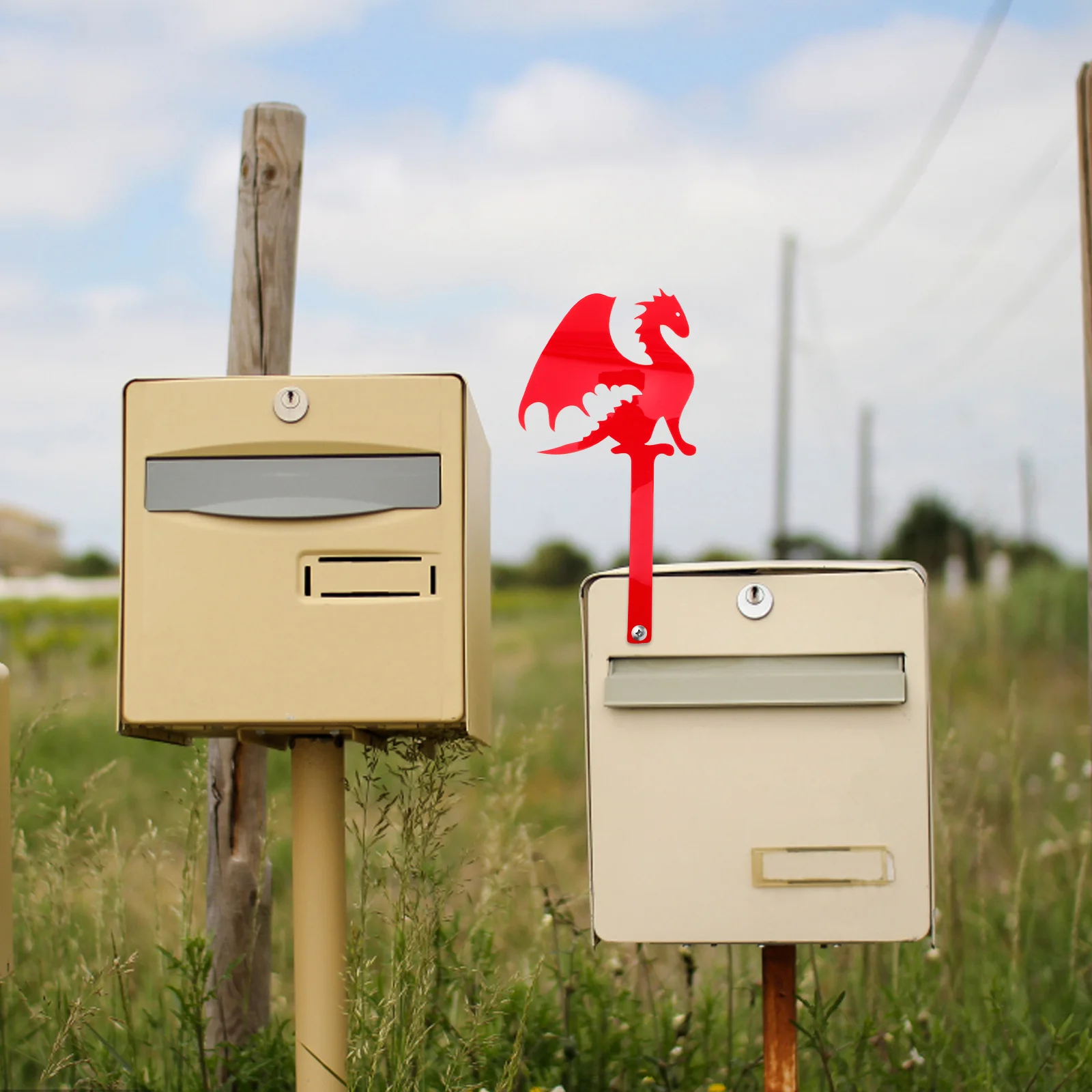 

Repair Mailbox Decoration Mailboxes 2500X1240X030CM Acrylic Red Post Flag Flags