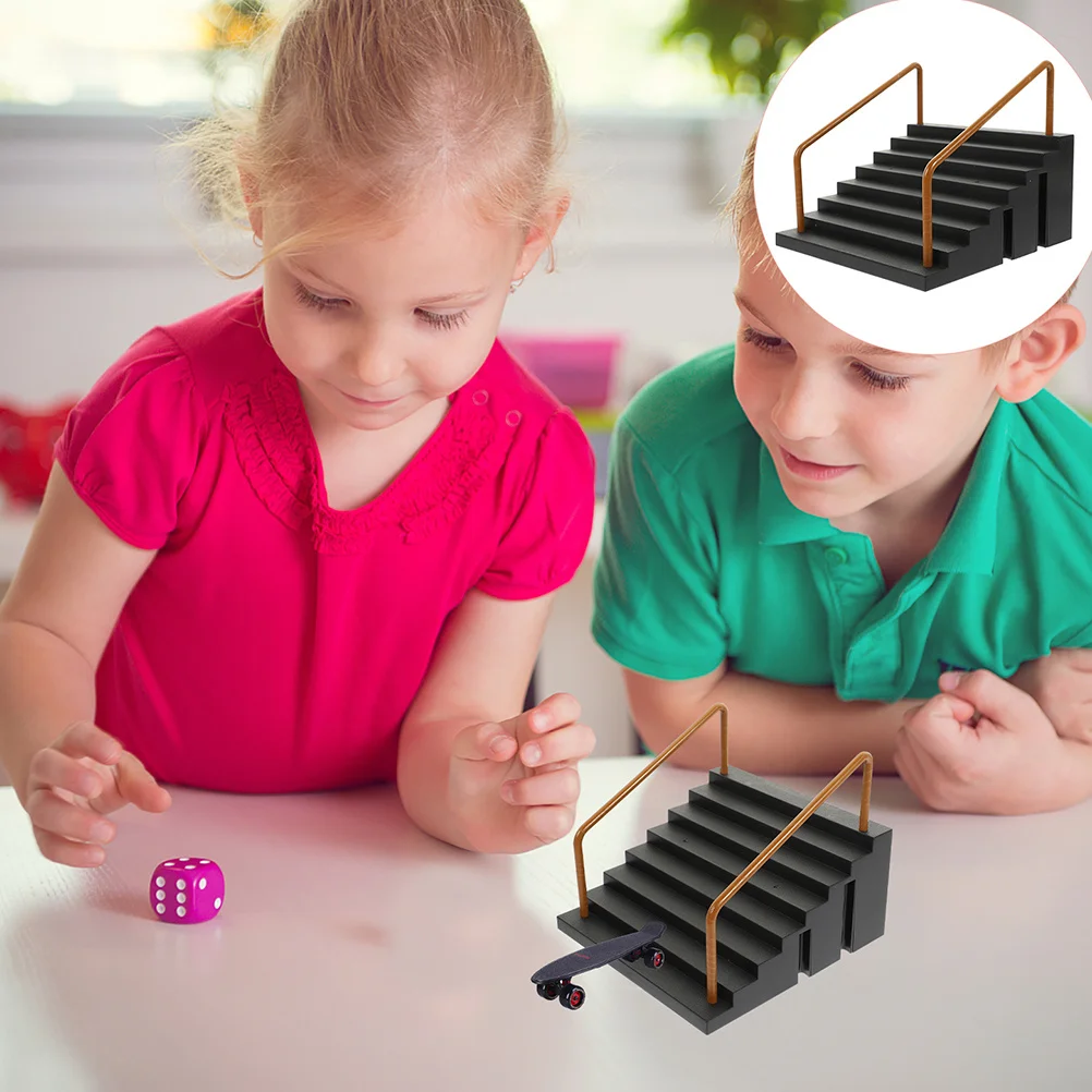 2 stücke Finger Skateboard Rampe Kit Premium Kunststoff Mini Skate Park Hindernis Für Kinder Griffbrett Training Kind Sport Geschenk