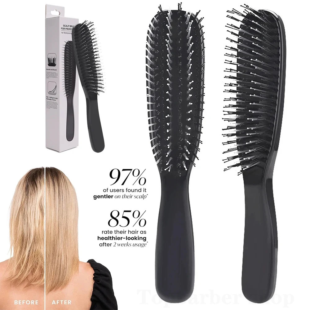 

Japanese Premium Head Massager Scalp Brush Hair Massager Shampoo Brush Wet Plastic Detangling Brush Hair Cleaning Comb Rose Gold