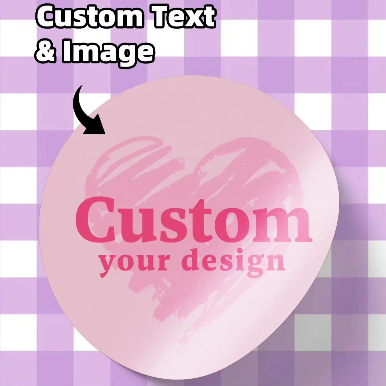1/50/100Pcs Round Custom Personalized Text Image Stickers, Home Decor Labels for Household Storage, Room Accents